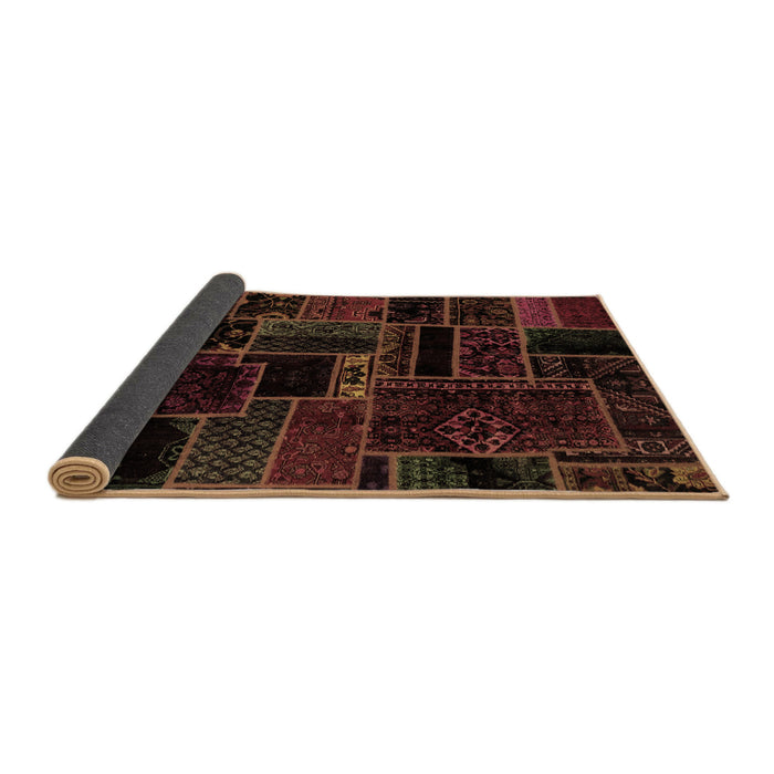 Sideview of Patchwork Brown Transitional Rug, abs2064brn