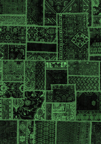 Patchwork Emerald Green Transitional Rug, abs2064emgrn