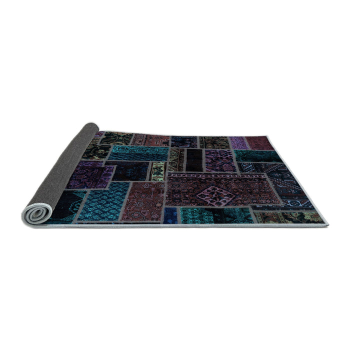 Sideview of Patchwork Light Blue Transitional Rug, abs2064lblu