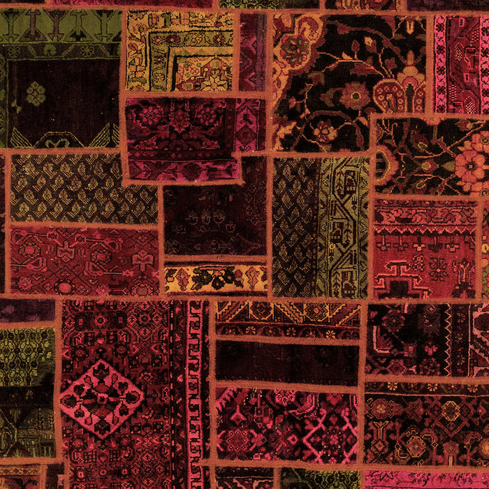 Patchwork Orange Transitional Rug, abs2064org