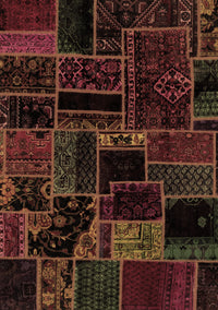 Patchwork Brown Transitional Rug, abs2064brn