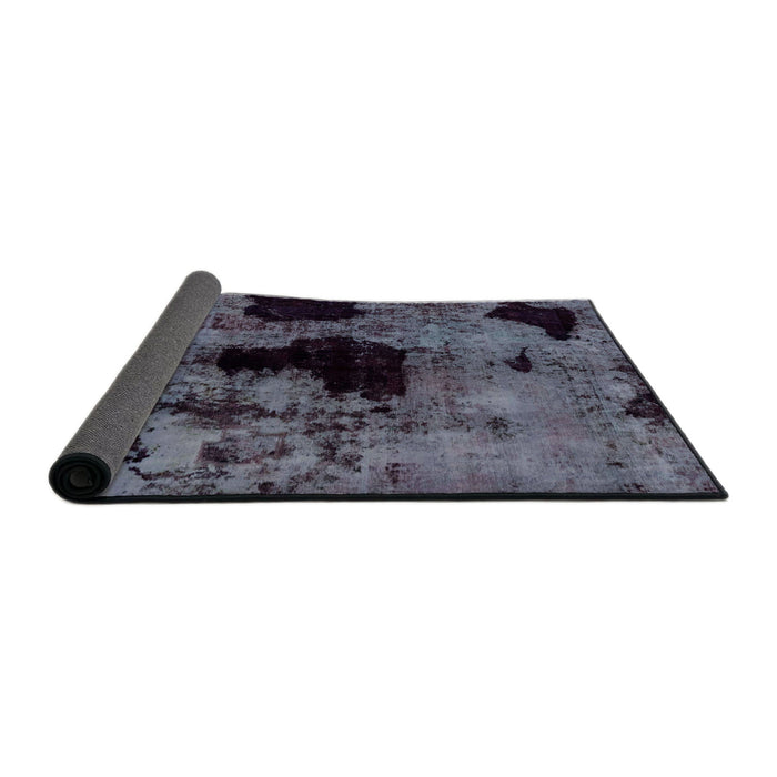 Sideview of Abstract Black Modern Rug, abs2065