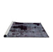 Sideview of Machine Washable Abstract Black Rug, wshabs2065