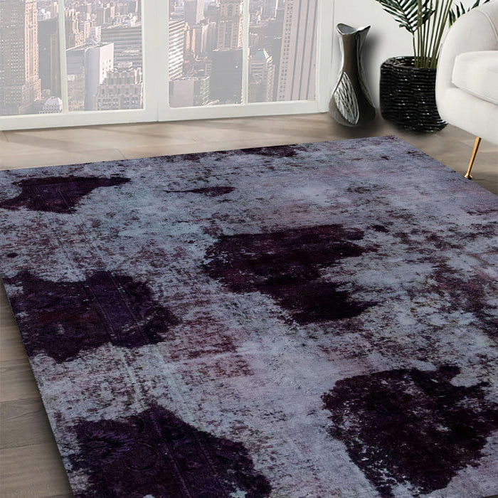 Machine Washable Abstract Black Rug in a Family Room, wshabs2065