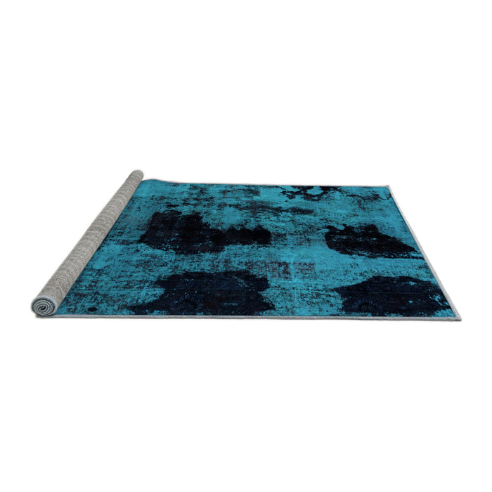 Sideview of Machine Washable Abstract Light Blue Modern Rug, wshabs2065lblu