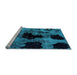 Sideview of Machine Washable Abstract Light Blue Modern Rug, wshabs2065lblu