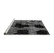 Sideview of Machine Washable Abstract Gray Modern Rug, wshabs2065gry