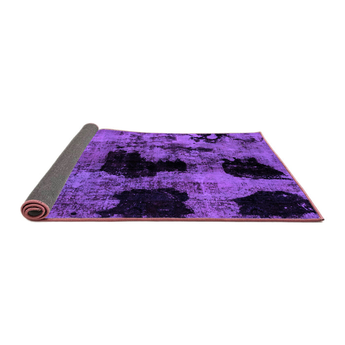 Sideview of Abstract Purple Modern Rug, abs2065pur