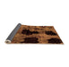 Sideview of Abstract Orange Modern Rug, abs2065org