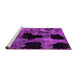 Sideview of Machine Washable Abstract Pink Modern Rug, wshabs2065pnk