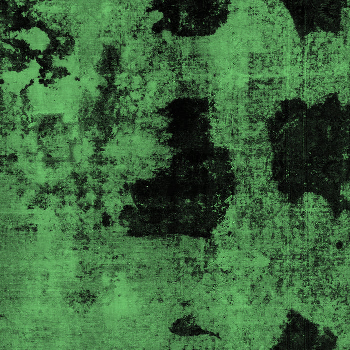 Machine Washable Abstract Emerald Green Modern Area Rugs, wshabs2065emgrn