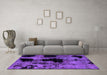 Machine Washable Abstract Purple Modern Area Rugs in a Living Room, wshabs2065pur