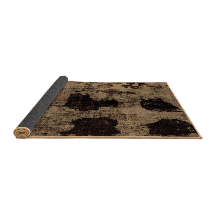 Sideview of Abstract Brown Modern Rug, abs2065brn