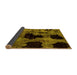 Sideview of Abstract Yellow Modern Rug, abs2065yw