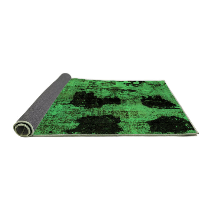 Sideview of Abstract Green Modern Rug, abs2065grn