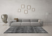 Machine Washable Abstract Gray Modern Rug in a Living Room,, wshabs2066gry