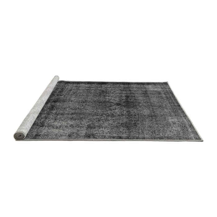 Sideview of Machine Washable Abstract Gray Modern Rug, wshabs2066gry