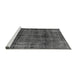 Sideview of Machine Washable Abstract Gray Modern Rug, wshabs2066gry