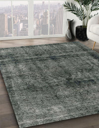 Abstract Light Black Modern Rug, abs2066