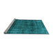 Sideview of Machine Washable Abstract Light Blue Modern Rug, wshabs2066lblu