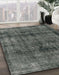 Abstract Light Black Modern Rug in Family Room, abs2066