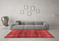 Machine Washable Abstract Red Modern Rug, wshabs2066red