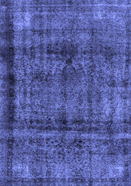 Abstract Blue Modern Rug, abs2066blu