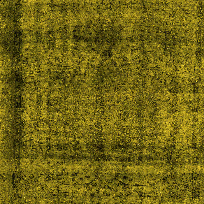 Machine Washable Abstract Yellow Modern Rug, wshabs2066yw