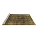 Sideview of Machine Washable Abstract Brown Modern Rug, wshabs2066brn