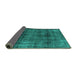 Sideview of Abstract Turquoise Modern Rug, abs2066turq