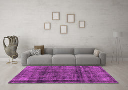Machine Washable Abstract Pink Modern Rug in a Living Room, wshabs2066pnk