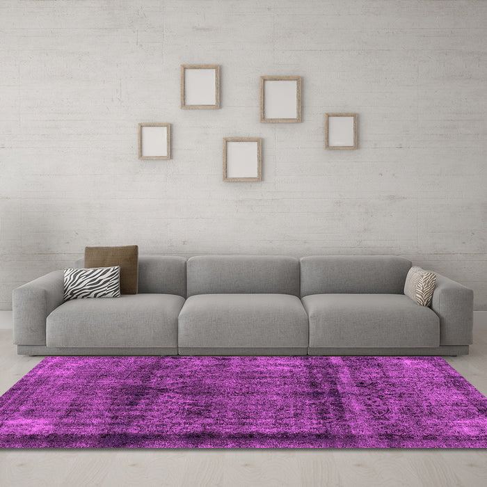 Machine Washable Abstract Pink Modern Rug in a Living Room, wshabs2066pnk