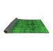 Sideview of Abstract Green Modern Rug, abs2066grn