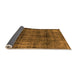 Sideview of Abstract Orange Modern Rug, abs2066org