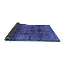 Sideview of Abstract Blue Modern Rug, abs2066blu