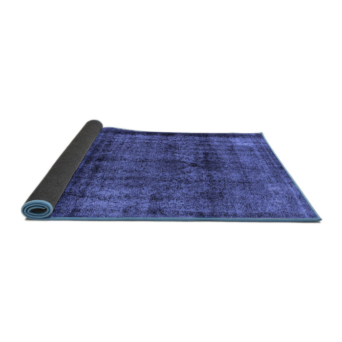 Sideview of Abstract Blue Modern Rug, abs2066blu