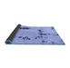 Sideview of Abstract Blue Modern Rug, abs2067blu