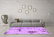 Machine Washable Abstract Purple Modern Area Rugs in a Living Room, wshabs2067pur