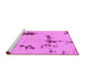 Sideview of Machine Washable Abstract Pink Modern Rug, wshabs2067pnk