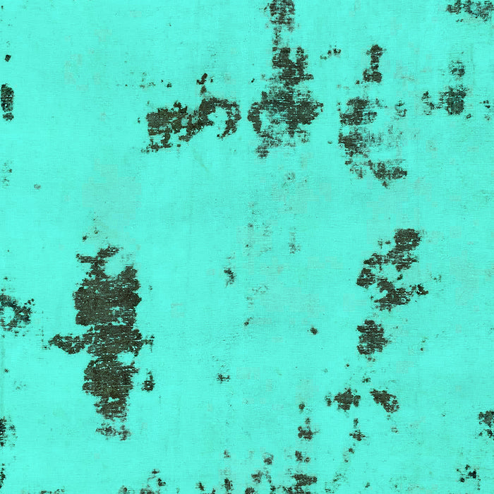 Machine Washable Abstract Turquoise Modern Area Rugs, wshabs2067turq