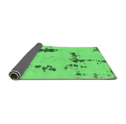 Sideview of Abstract Emerald Green Modern Rug, abs2067emgrn