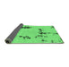 Sideview of Abstract Emerald Green Modern Rug, abs2067emgrn