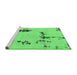 Sideview of Machine Washable Abstract Emerald Green Modern Area Rugs, wshabs2067emgrn