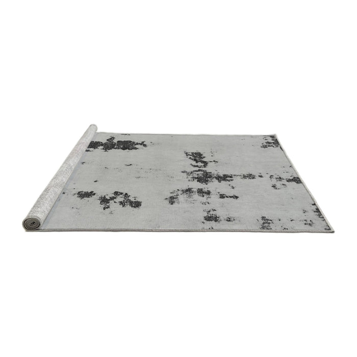 Sideview of Machine Washable Abstract Gray Modern Rug, wshabs2067gry