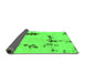 Sideview of Abstract Green Modern Rug, abs2067grn