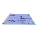 Sideview of Machine Washable Abstract Blue Modern Rug, wshabs2067blu