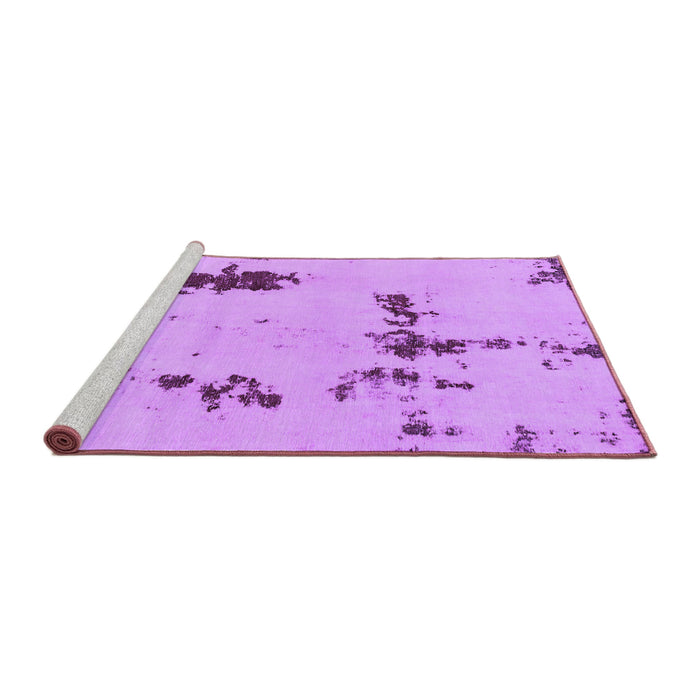 Sideview of Machine Washable Abstract Purple Modern Area Rugs, wshabs2067pur