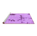 Sideview of Machine Washable Abstract Purple Modern Area Rugs, wshabs2067pur