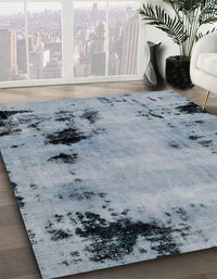 Abstract Blue Gray Modern Rug, abs2068