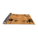 Sideview of Abstract Orange Modern Rug, abs2068org